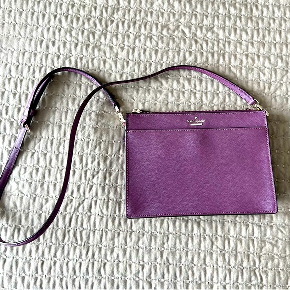 Kate Spade Purple Leather Crossbody - Picture 1 of 8